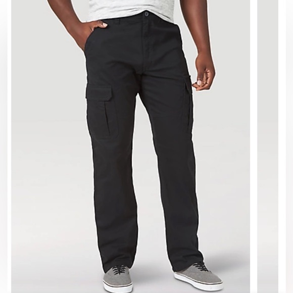 WRANGLER Mens Five Star Premium Relaxed Fit Flex Waist Cargo Pant BLACK Sz 44x32 - Picture 4 of 8